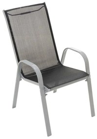 Set de 2 scaune de grădină stivuibile cu spătar înalt