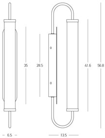 Aplica de perete LED, Sticla Verticala, MILKY GLASS, ZB-25152