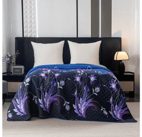 Cuvertura de pat VIOLET BUTTERFLY albastru inchis Dimensiune: 220 x 240 cm