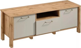 Dulap TV Ertigo 138 cm - stejar wotan/bez