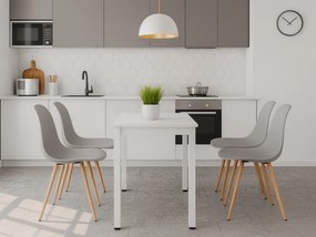 Masa de sufragerie alba cu blat alb TESSA 120x60 cm