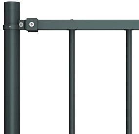 Panou de gard cu stalpi, antracit, 1,7 x 0,75 m, otel 1, Antracit, 1.7 x 0.75 m