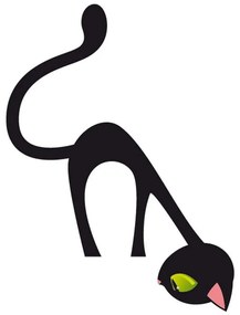 Autocolant Ambiance Curious Cat, 17 x 12 cm