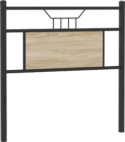vidaXL Tăblie de pat de schimb din Stejar Sonoma 80 cm lemn și oțel
