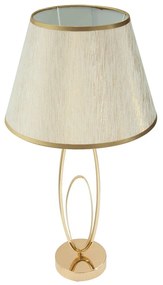 Lampadar cu o construcție aurie Mauro Ferretti Glam Flush, alb