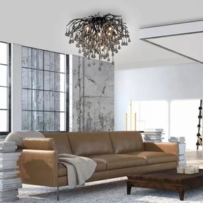 Paul Neuhaus 8091-18 - Lustru aplicat ICICLE 9xG9/40W/230V Ø 50 cm, negru