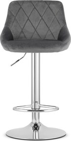 Reducere Scaun de bar gri VELVET KAST II. calitate.