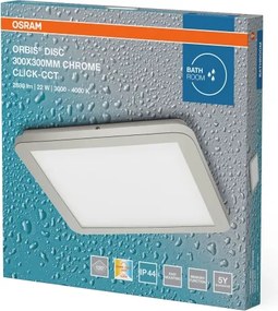 Osram - Plafonieră LED ORBIS DISC LED/22W/230V 30x30 cm IP44 inox pentru baie