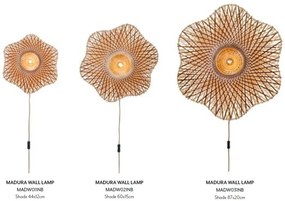 Aplica de perete Eco, Bambus, Madura natural/maro, L