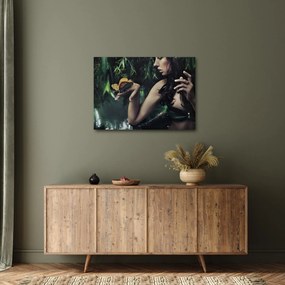 Tablou - Femeia grațioasă cu fluture (70x50 cm)