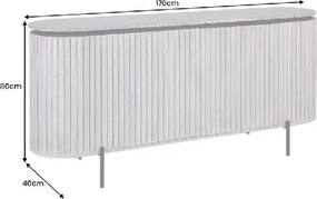 Comoda eleganta din lemn sablat ADLON 170cm