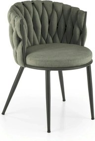 Scaun K516, verde/negru, stofa clasica/metal, 57x60x79 cm