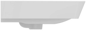 Lavoar suspendat alb 60 cm, dreptunghiular, orificiu baterie si preaplin, Ideal Standard Connect Air