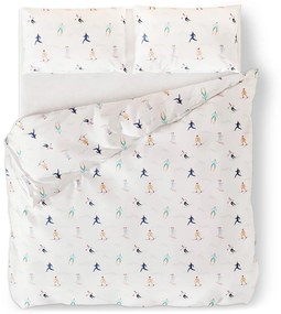Lenjerie de pat dublă din flanelă AmeliaHome Snuggy Aspen, 200 x 220 cm
