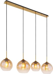 Globo 15788-4H - Candelabru suspendat pe cablu JAMESSA 4xE27/60W/230V, alamă