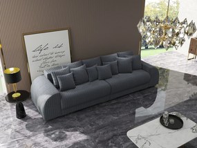Canapea extensibilă dumonde cu 2 lăzi de depozitare si sezut confortabil din spuma high-density, Verona Ambience Grey 310x100 cm