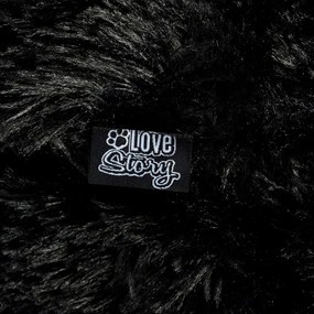 Pat pentru animale de companie negru pentru câini ø 75 cm – Love Story