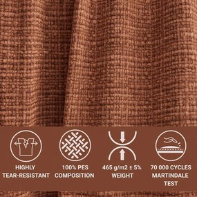 Colțar arămiu cu tapițerie din chenille (cu colț pe partea dreaptă/în formă de ”L”) Kirou – Maison de Rêve