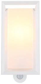Aplică de exterior cu senzor Globo 31982WS LOGANA 1xE27/60W/230V IP44 alb
