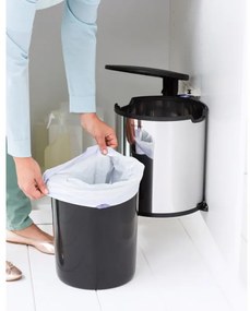Brabantia Coș încorporabil 647044, 15 L, Deschidere largă, Coș interior din plastic, Inox