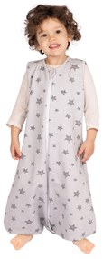 Sac de dormit cu picioare pentru copii ajustabil 18-36 luni Kidizi Galaxy Grey, bumbac flausat, 1 tog