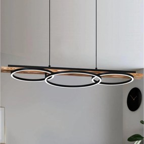 Eglo 99624-LED Lustra reglabilă BOYAL 2xLED/12,5W/230V+LED/15,5W maro/negru