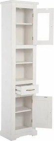Dulap coloana pe pardoseala 45 cm cu 1 sertar si 2 usi Comad Romantic alb
