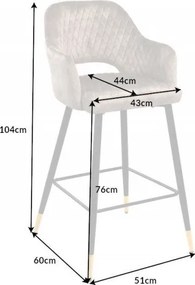 Set 2 scaune de bar Paris greige