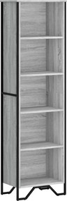 vidaXL Bibliotecă, gri sonoma, 50x31x169 cm, lemn prelucrat