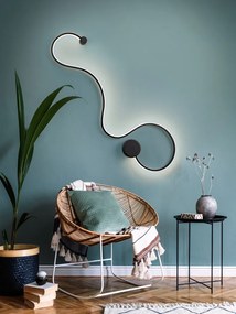 Aplica de perete LED design modern decorativ Grafos negru SV-227018