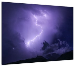 Tablou - cerul violet cu fulger (70x50 cm), în 40 de alte dimensiuni noi
