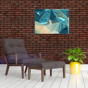 Tablou - Abstract turcoaz (70x50 cm)