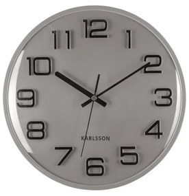 Karlsson 6022SI ceas de perete design argintiu,diametru 30 cm