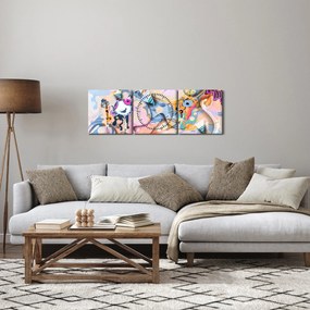 Tablou - Abstracție de basm (cu ceas) (90x30 cm)