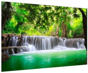 Tablou - cascada din Kanchanaburi, Thailanda (90x60 cm)