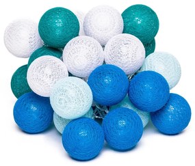 Ghirlandă luminoasă cu becuri LED Luuka, 30 becuri, turcoaz, cu baterie