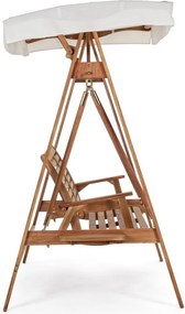 Balansoar de grădină în culoare naturală din lemn masiv Noemi – Bizzotto