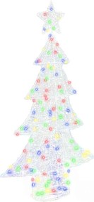 vidaXL Brad de Crăciun cu 160 LED Multicolour 150 cm Acril
