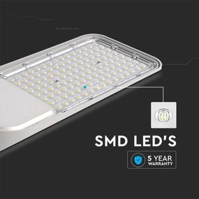 Lampă LED stradală SAMSUNG CHIP LED/100W/230V 4000K IP65 gri