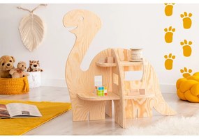 Bibliotecă pentru copii în decor de pin în culoare naturală 72x68 cm Diplo - Adeko