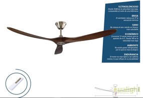 Ventilator de tavan ultrasilentios cu telecomanda BROMIEN 072316 SU