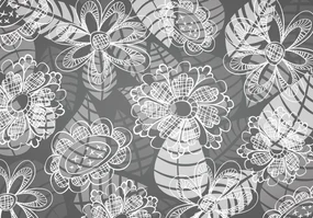 Fototapet - Flori - gri (152,5x104 cm), în 8 de alte dimensiuni noi