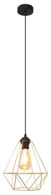 Lustră pe cablu KARO 1xE27/15W/230V auriu/negru