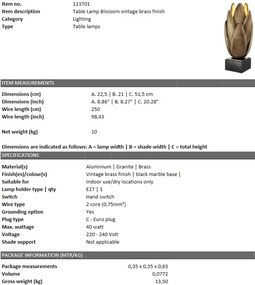 Veioza, lampa de masa design LUX Blossom 113701 HZ
