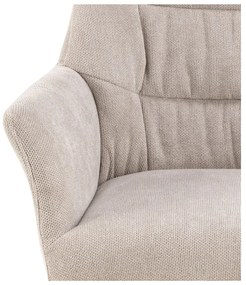 Scaun de sufragerie bej cu cotiere tapițat Alonso – Actona