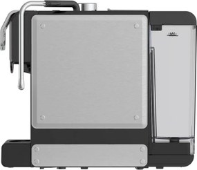 La mâna a doua: Espressor cafea macinata si capsule 8in1 Oliver Voltz OV51171N8M, 1450W, 1 L, 5 adaptoare, 19 bar, Negru/Argintiu