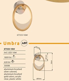 Aplica de perete LED design modern UMBRA
