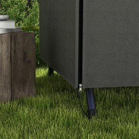 Outsunny Husă pentru balansoar de grădină, husa pentru balansoar Hollywood, prelată de protecție, impermeabilă, 205 x 124 x 164 cm, Gri închis | Aosom Romania