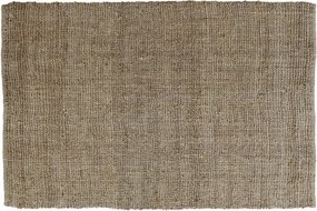 Covor din iută împletit manual, antiderapant, maro natural, 140 x 200 cm, 3000 GSM, „Jute Carpet"