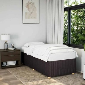 vidaXL Cadru de pat fără saltea, maro închis, 100x200 cm, textil
